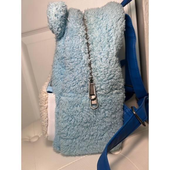 Loungefly‎ Care Bears Grumpy Bear Sherpa Mini Backpack Blue Faux Fur 2022 main image 7